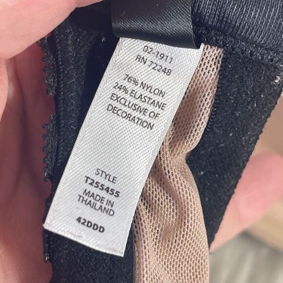 Paramour Tan/Black Leopard Print Padded Bra Sz 42DDD - Picture 5 of 6